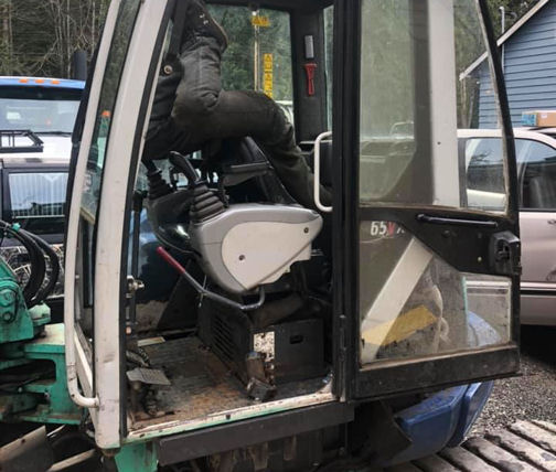 New starter for the excavator
